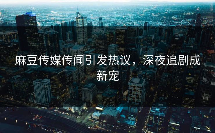 麻豆传媒传闻引发热议，深夜追剧成新宠  第1张