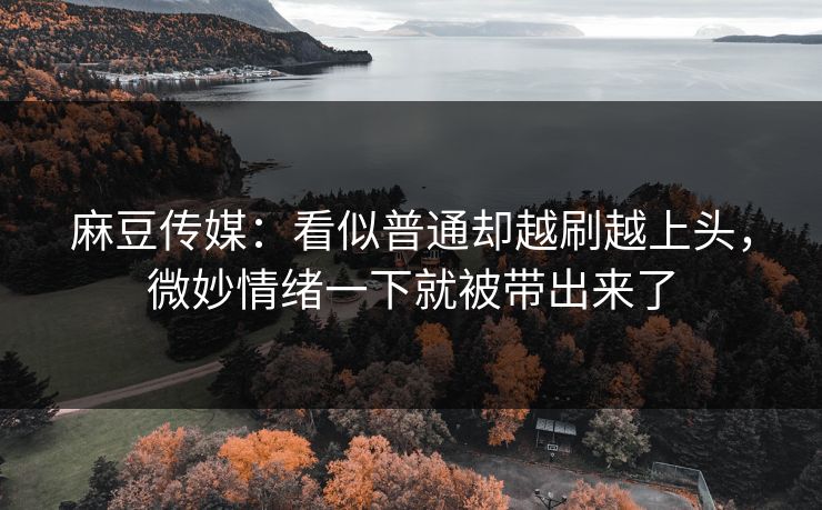 麻豆传媒：看似普通却越刷越上头，微妙情绪一下就被带出来了  第1张